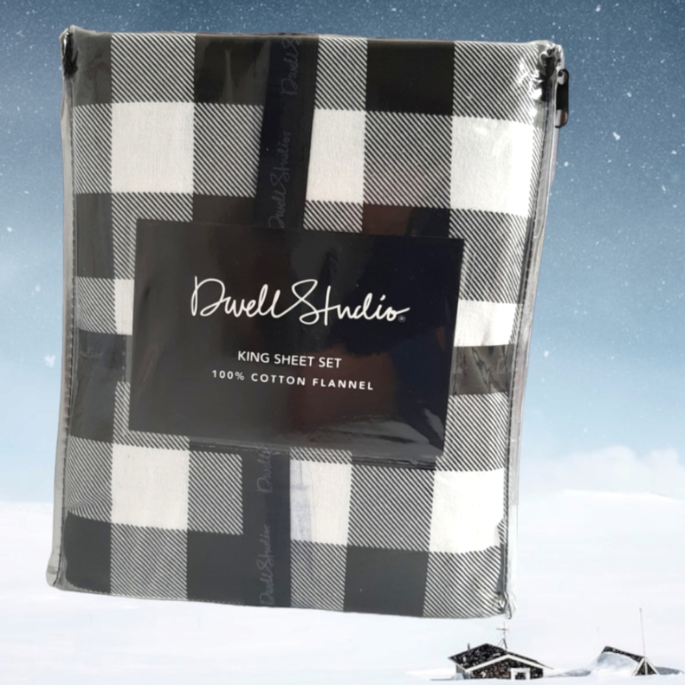 Dwell Studio Buffalo Check King Flannel Sheet Set